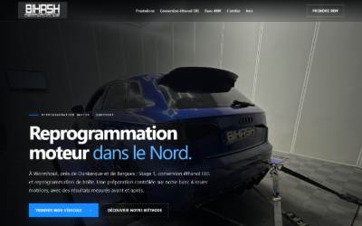 Website preview for BIHASH PERFORMANCE