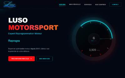 Top of the website for LUSOMOTORSPORT