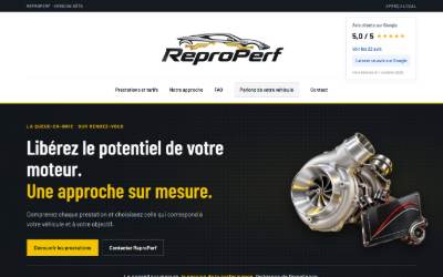 Top of the website for ReproPerf