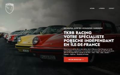 Top of the website for TKRB Racing