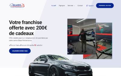 Top of the website for GLASS Performance