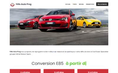 Top of the website for Félix Auto Prog