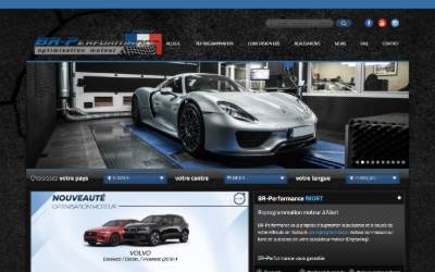 Top of the website for BR-Performance Niort