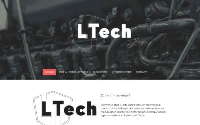 Top of the website for LTech