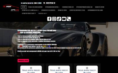 Top of the website for ??TF PERF??Conversion Ethanol E85-Reprogrammation moteur-Réparation AdBlue Uréa
