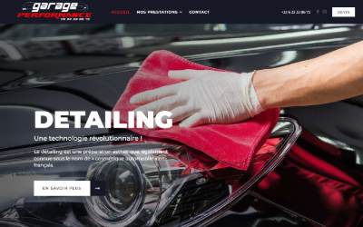 Top of the website for Garage Performance