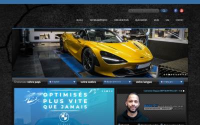 Top of the website for BR-Performance Montpellier