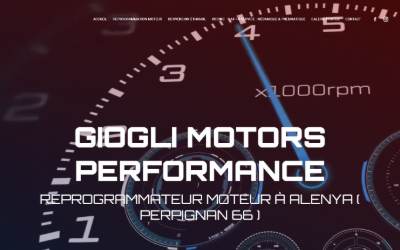 Top of the website for GIOGLI MOTORS PERFORMANCE