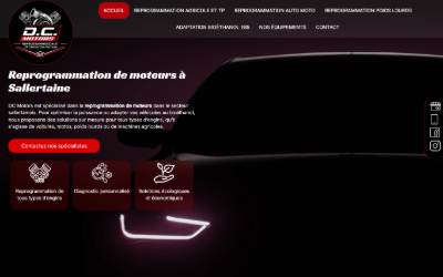 Website preview for DC Motors