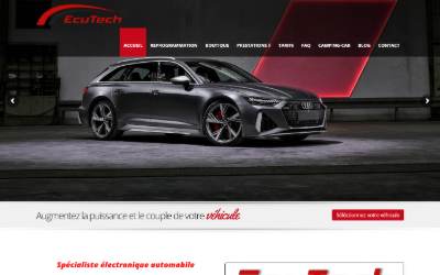 Website preview for EcuTech - Performance Engineering - Electronique Automobile