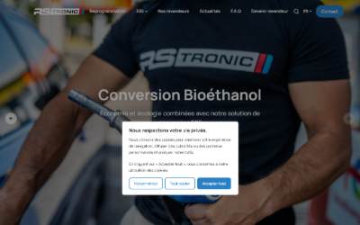 Top of the website for DB Performance / RS Tronic Antibes
