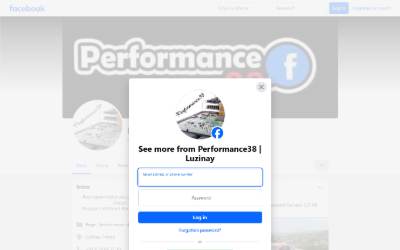 Top of the website for Performance38