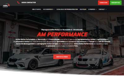 Top of the website for AM Performance LYON - Reprogrammation et Préparation moteur. Conversion Flexfuel E85 Ethanol