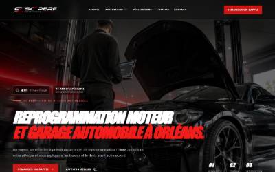 Top of the website for Sc Perf Orléans - Reprogrammation Moteur & Ethanol E85