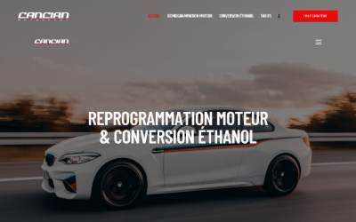 Top of the website for Cancian Autosport