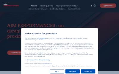 Top of the website for AJM Performances reprogrammation moteur , Mécanique
