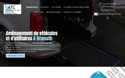 Top of the website for Alsace Technic Cars