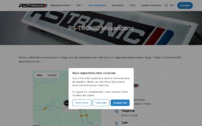 Top of the website for RS-TRONIC MÉSANDANS
