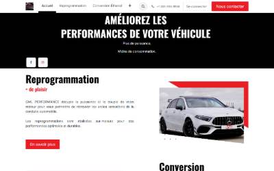 Top of the website for GML PERFORMANCE