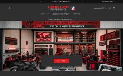 Top of the website for Long Life Performance - Produits pour l'entretien de vos véhicules