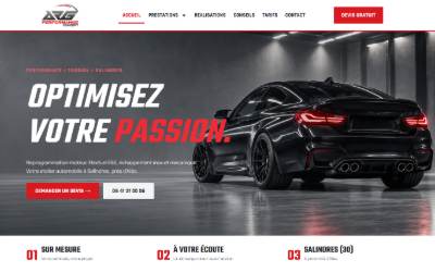 Top of the website for ARG PERFORMANCE