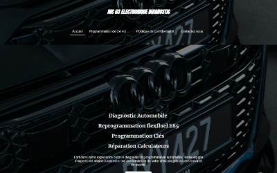 Top of the website for MC 63 ELECTRONIQUE DIAGNOSTIC