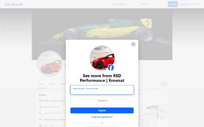 Top of the website for RED Performance