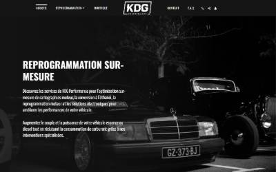 Top of the website for KDG Performance - Reprogrammation moteur
