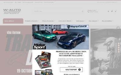 Top of the website for W-AUTOSPORT