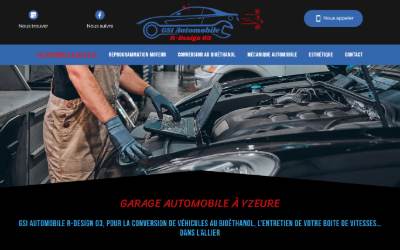 Top of the website for GSI MOTORSPORT