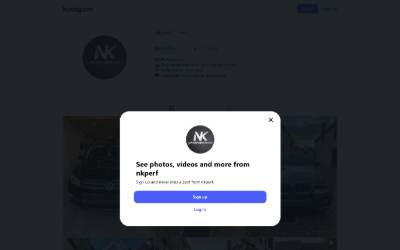 Top of the website for NK Performance