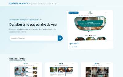 Top of the website for RP2M Performance