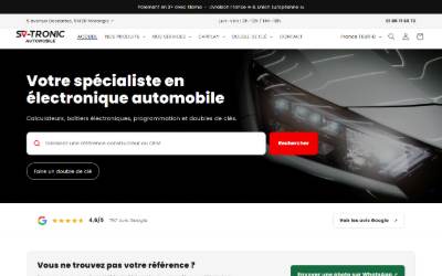 Top of the website for SV-TRONIC AUTOMOBILE
