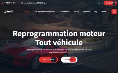 Top of the website for Digi Paris Sud