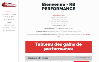 Top of the website for RB Performance