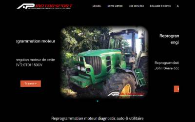 Top of the website for AP Motorsport