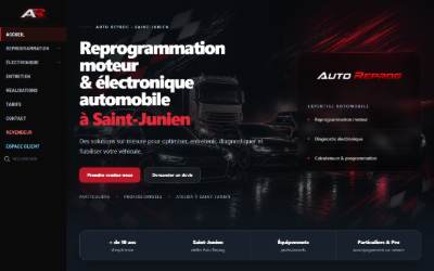 Top of the website for Auto Reprog