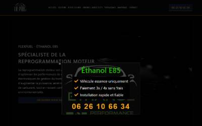 Top of the website for LR Prog Larche / FLEXFUEL - REPROGRAMMATION MOTEUR