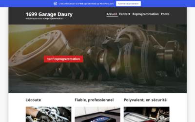 Top of the website for Garage Daury Dimitri réparation et entretien automobile, reprogrammation moteur, parallélisme, carte grise