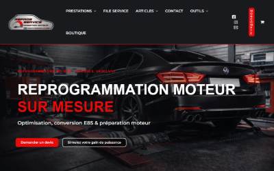 Website preview for Reprog Service 84 - Stages 1, 2 et 3 sur mesure / Conversion E85 Flexfuel / Diagnostic / AdBLUE / FAP / EGR