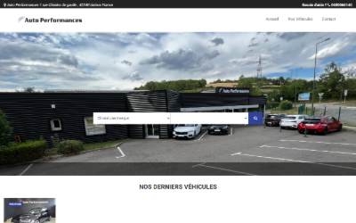Top of the website for Auto Performances