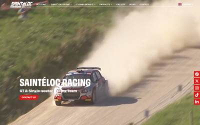 Top of the website for Saintéloc Racing