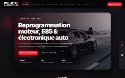 Top of the website for Flex Performance | Reprogrammation Moteur |
