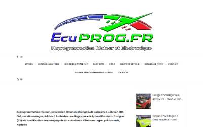 Top of the website for EcuPROG 01: Reprogrammation moteur / Conversion éthanol / AdBlue / Fap / EGR /VL PL AGRI proche Lyon