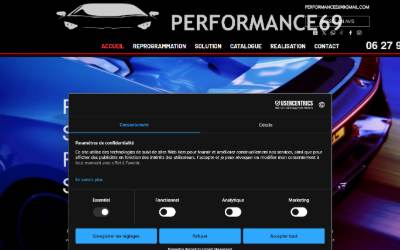 Top of the website for PERFORMANCE 69