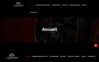 Top of the website for A.L PERFORMANCE 54