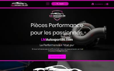 Top of the website for LM Autosport 86