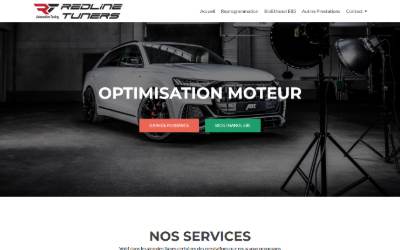 Top of the website for Redline Tuners