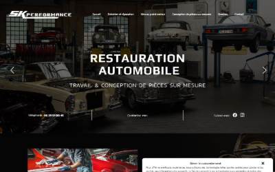 Top of the website for SK Performance