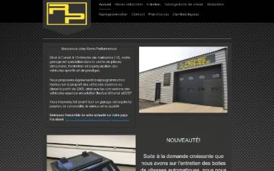 Top of the website for REMS PERFORMANCE